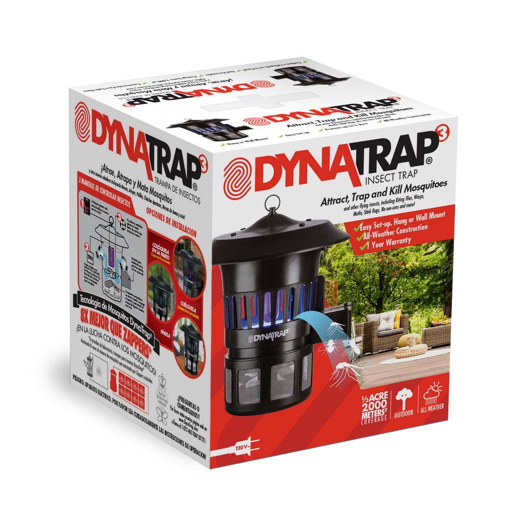 Dynatrap Indoor and Outdoor UV 12-Acre Insect and Mosquito Electronic Trap with Optional Wall Mount DT1100