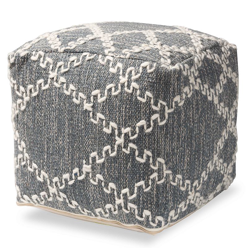 Baxton Studio Geyne Woven Pouf Ottoman