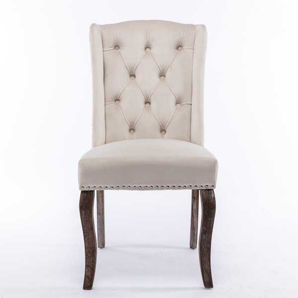 Upholstered Wingback Dining Chair Set of 2