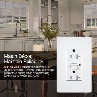 Lutron Claro 15-Amp Tamper Resistant Duplex Receptacle Brilliant White (SCR-20-GFST-BW) SCR-20-GFST-BW