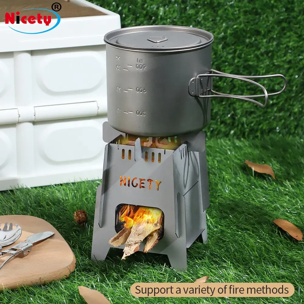 New Design Stainless Steel Portable Camping Stove for Outdoor Hiking