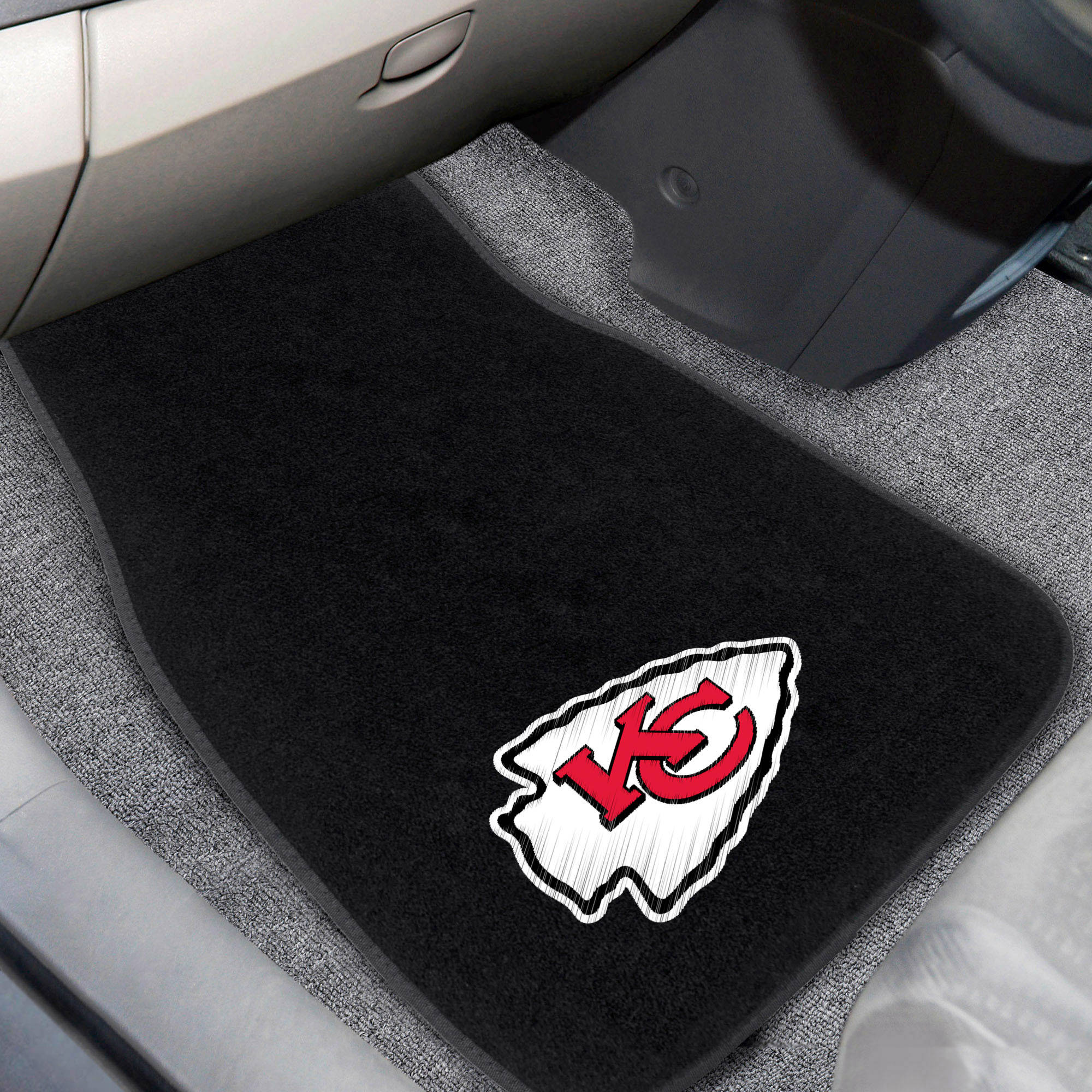 FANMATS 20601 NFL - Kansas City Chiefs Embroidered Car Mat ， Team Color， 17