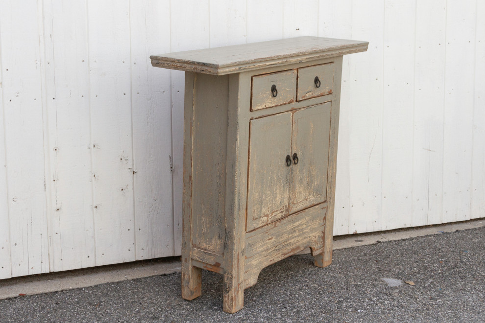 Painted Farmhouse Style Small Cabinet   Asian   Accent Chests And Cabinets   by De cor  Houzz