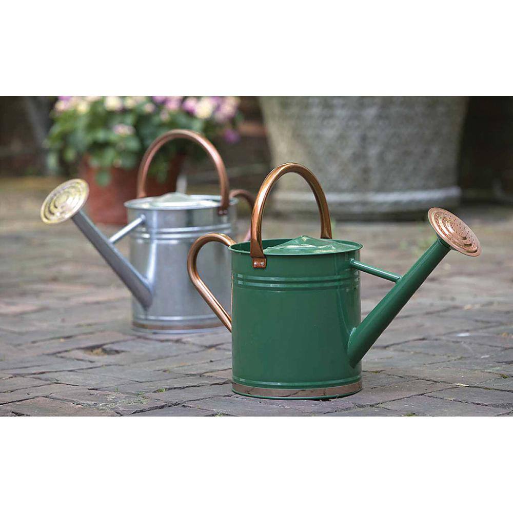 Gardman 1 Gal. Hunter Green Watering Can with Copper Accents 8327