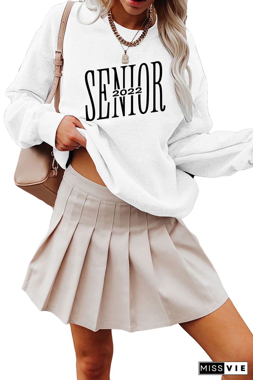 Senior 2022 Pullover Long Sleeve Sweatshirt Women Wholesale