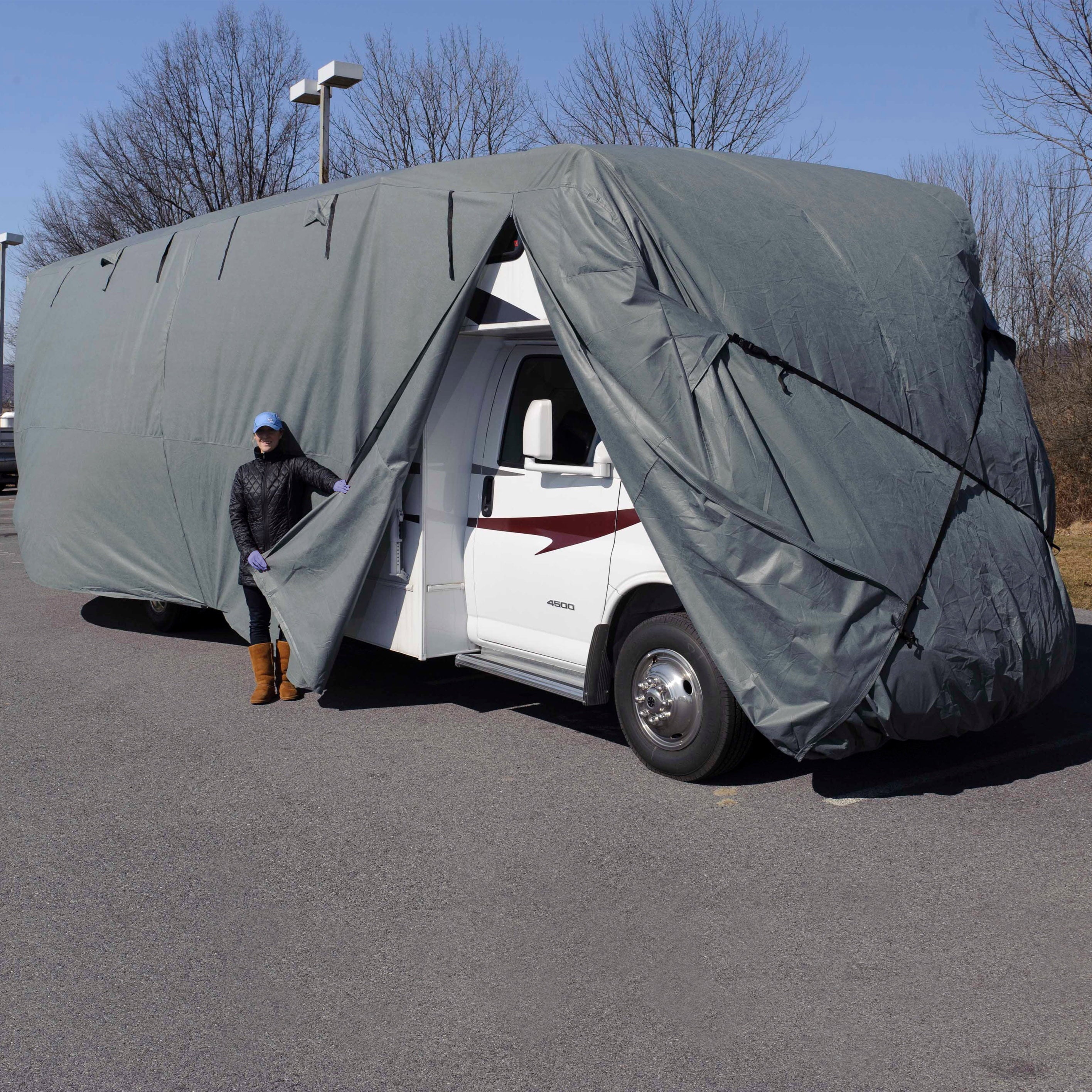 Budge Industries Standard Class C RV Cover， Basic Outdoor Protection， Multiple Sizes