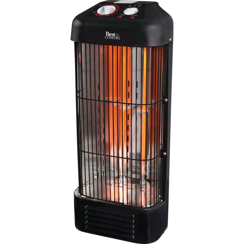 Best Comfort Vertical Quartz Heater Black 12.5A