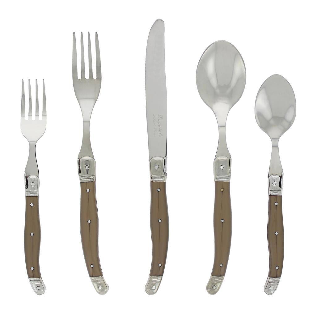 French Home Laguiole 20-Piece Faux Bronze Stainless Steel Flatware Set (Service for 4) LG128