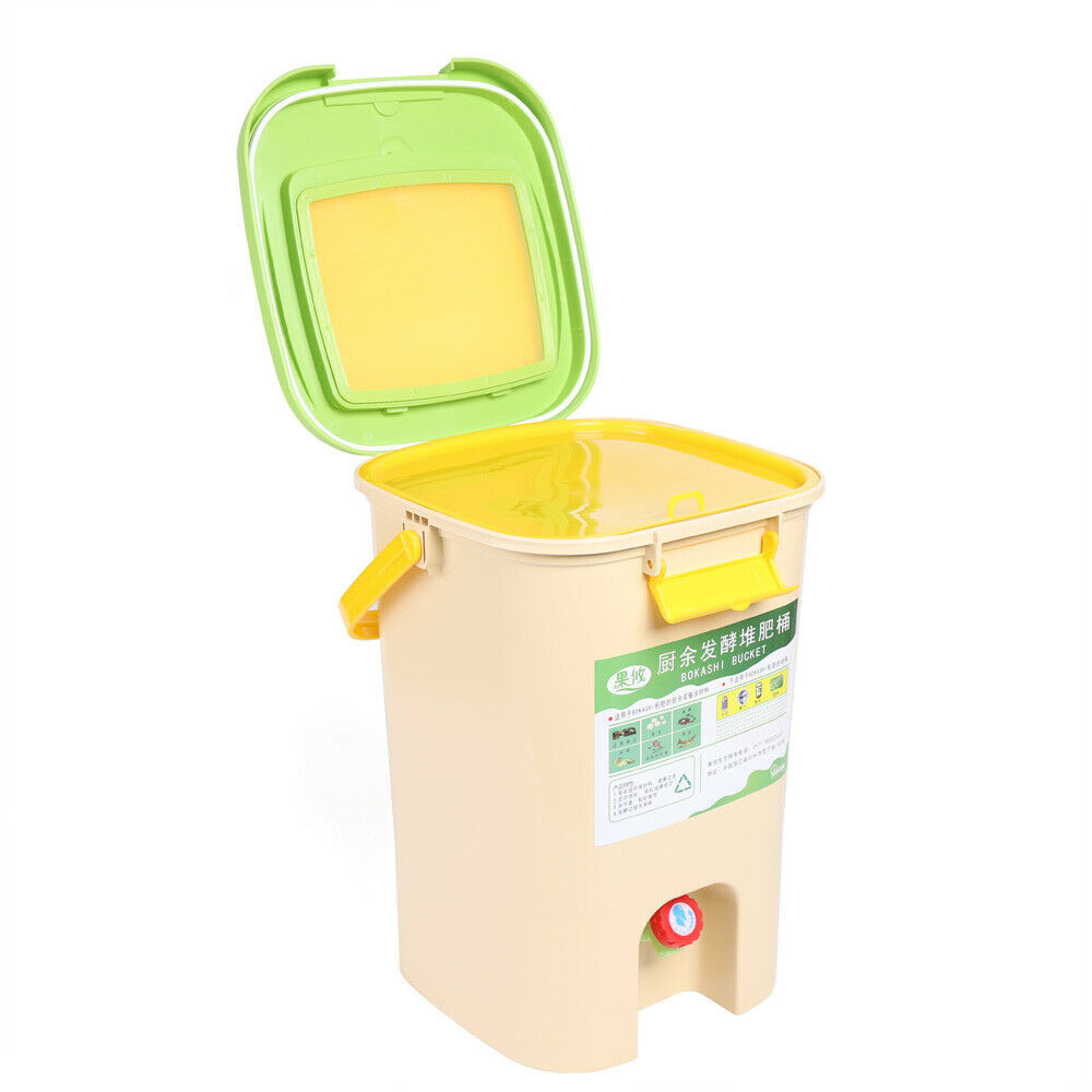 21L Recycle Com-Poster Compost Bin Kitchen Food Waste Bucket 28.5 * 28.5 * 42cm