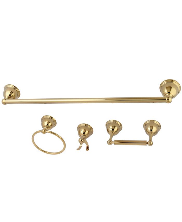 Kingston Brass Restoration 4-Pc. Towel Bar Bathroom Hardware Set