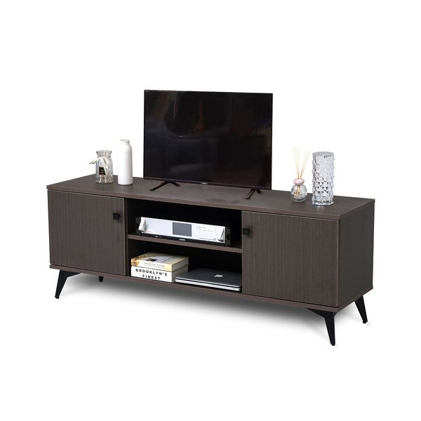 60''W Retro Wood Storage TV Stand Console Table for 58 inch TV