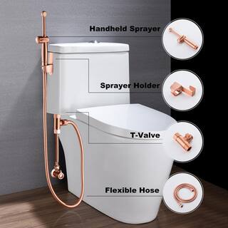 Amucolo Handheld Bidet SprayerBrass Cloth Diaper Toilet Sprayer Attachment with Bidet HoseBackflow Preventer for Self Cleaning YeaD-CYD0-UW8