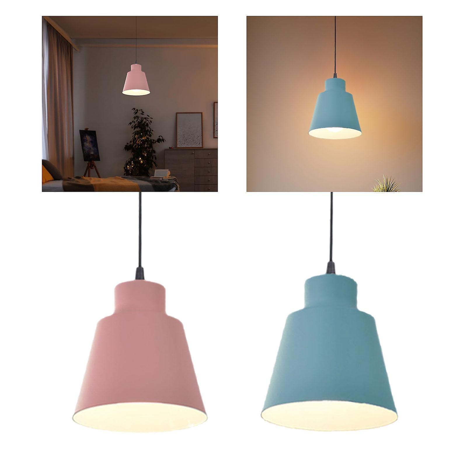 2pcs Kitchen Pendant Light Color Lamp Shade With Long Wire