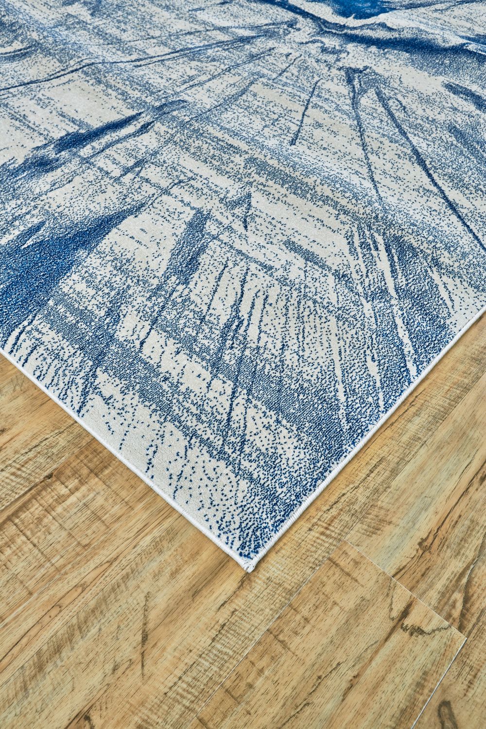 Omari Blue and Ivory Rug by BD Fine