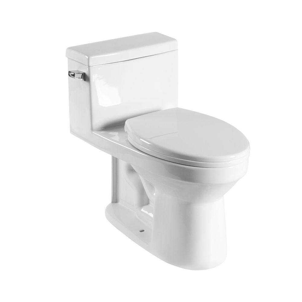 Satico 12 in. Rough-In 1-Piece Single 1.28 GPF Single Flush Elongated 1-Piece Toilet in. White (Seat Included) WHTT17T