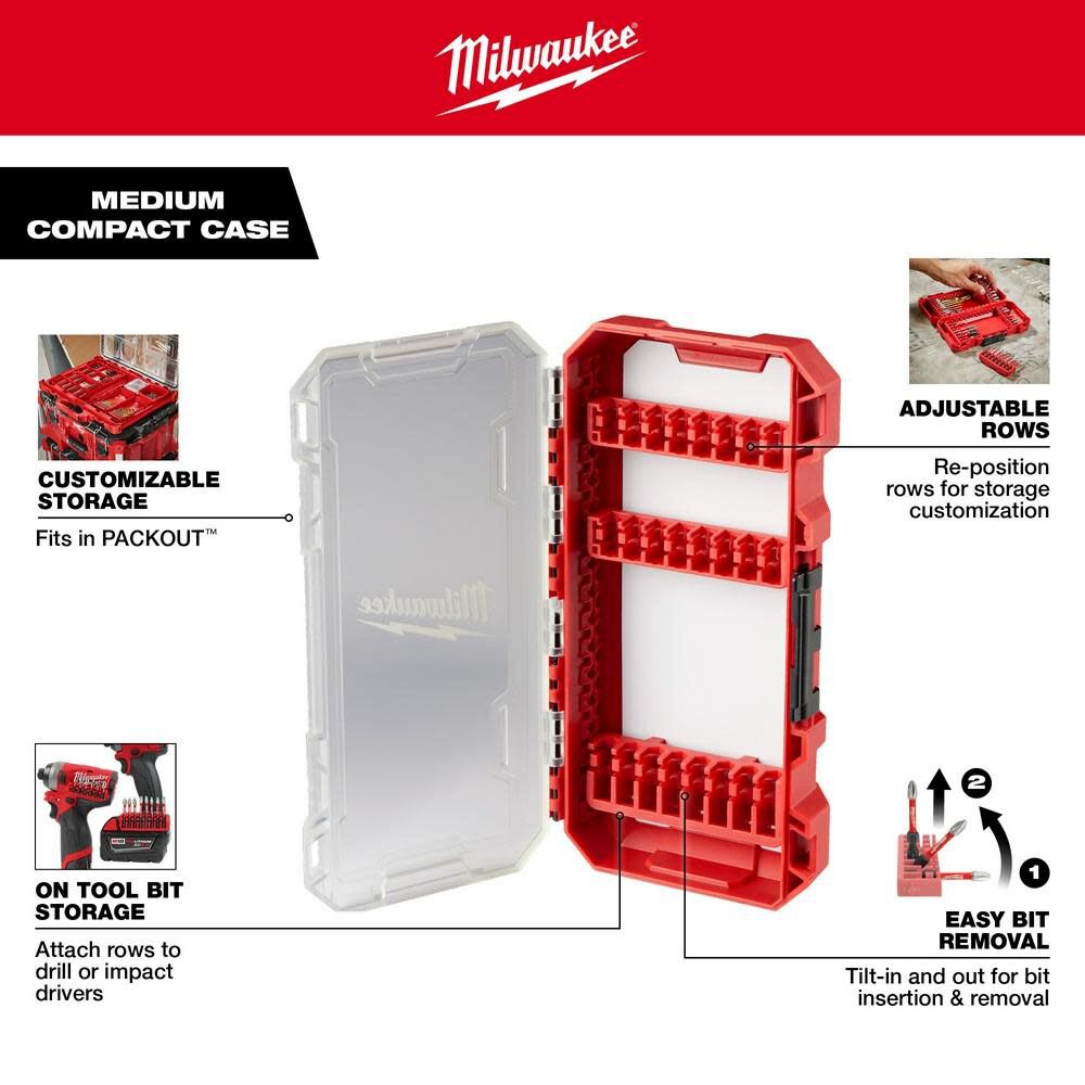 Milwaukee Customizable Medium Compact Case for Impact Driver Accessories 48-32-9931 from Milwaukee