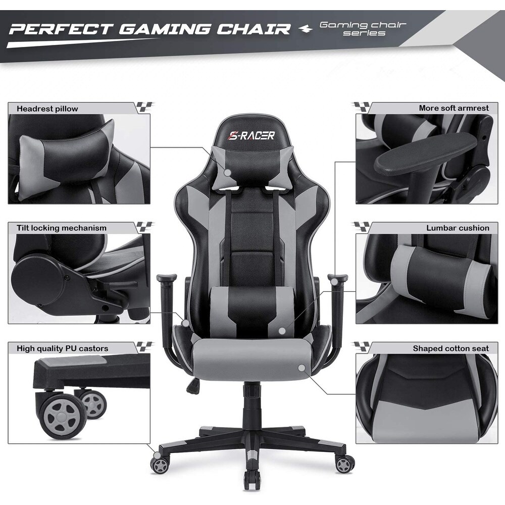 Furniwell Gaming Chair Computer Office Chair Ergonomic Desk Chair