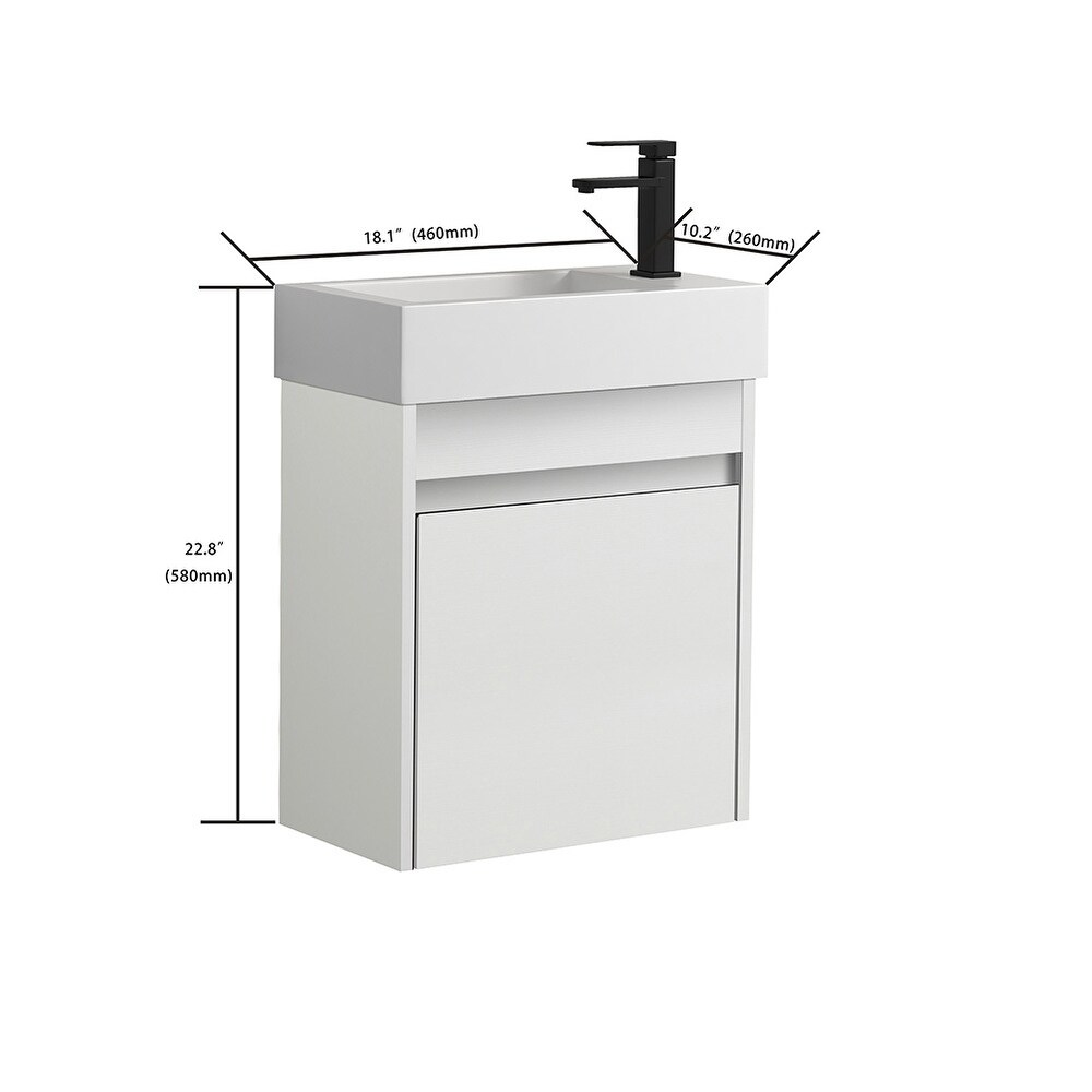 Bathroom Vanity For Small Bathroom With Single Sink Soft Close Doors