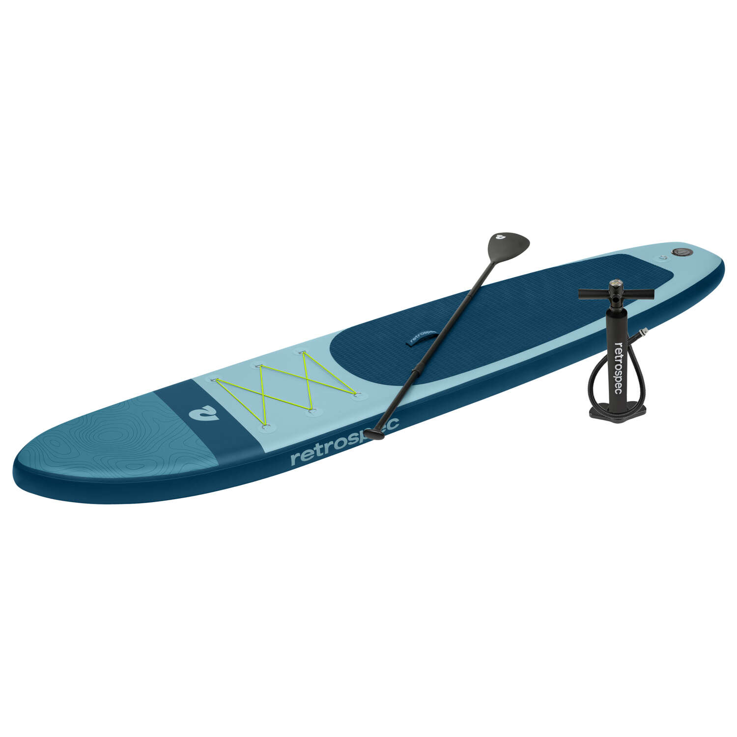 Retrospec Weekender Tour PVC Inflatable Blue Paddleboard 6 in. H X 30 in. W X 12 ft. L