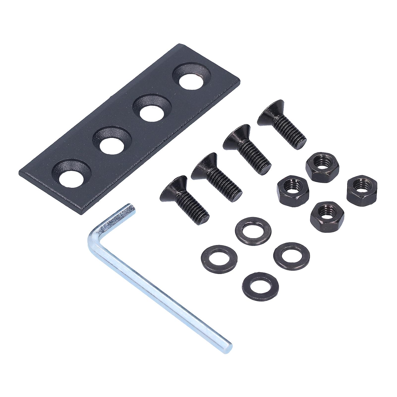 Barn Door Track Connector Plate Kit Carbon Steel Sliding Door Hardware Fittings 8x2.7cm