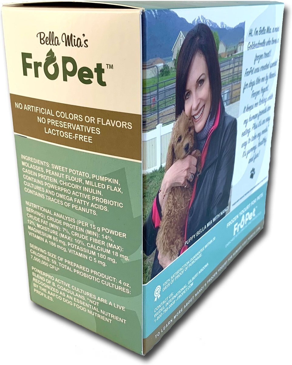 FroPet All Natural Frozen Yogurt Lactose-Free Dog and Cat Treats， 16 count