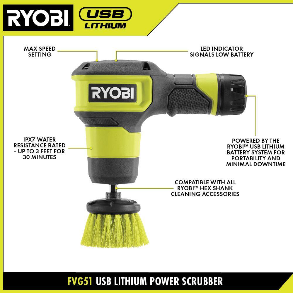 Ryobi Multi-Purpose Cleaning Kit (4-Piece)