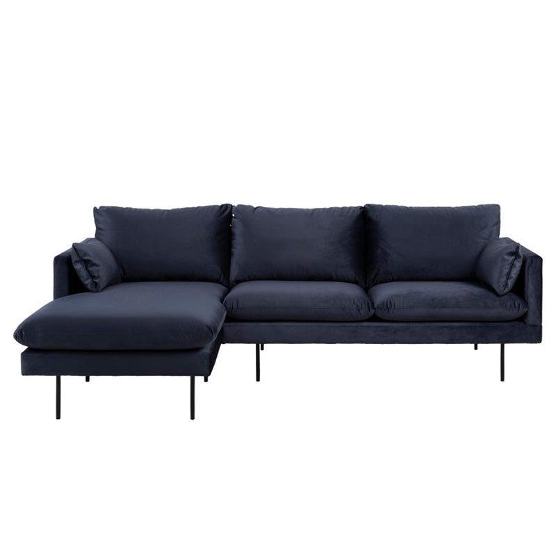 AKEMI 3 Seater Sofa with Left Chaise - Blue