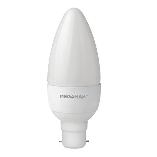 Megaman 143356 LED 5.5W 470lm Non Dimmable Candle Lamp BC B22 Cool White