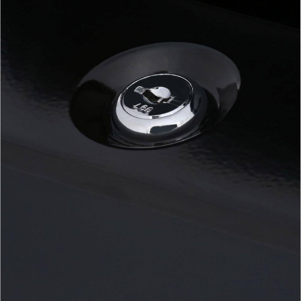 Architectural Mailboxes Designer Black with Satin Nickel Medium Steel Locking Wall Mount Mailbox DVK000AM