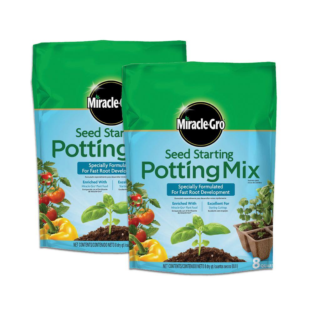 Miracle-Gro 8 qt. Seed Starting Potting Mix (2-Pack) VB00005