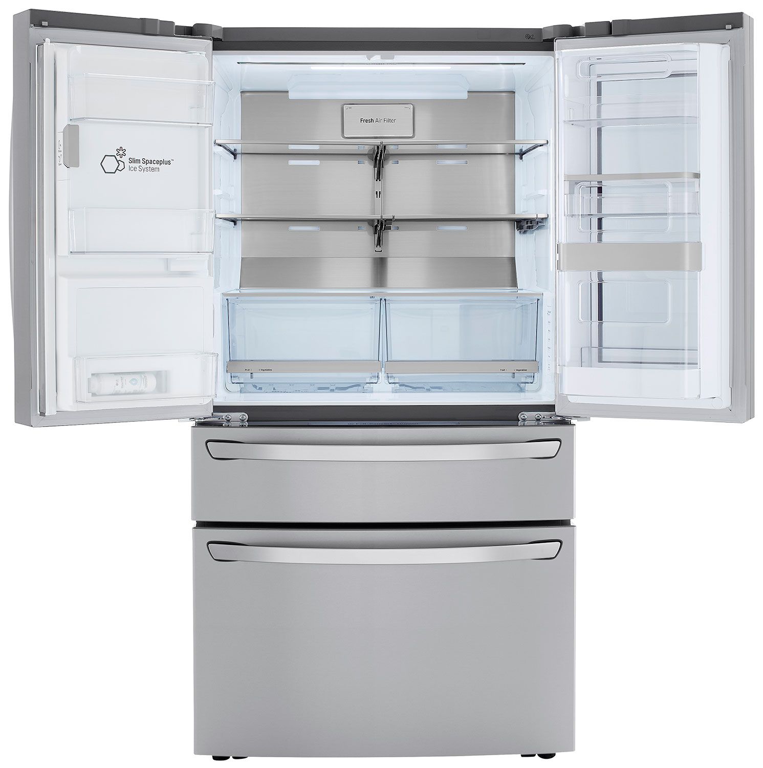 LG 23 Cu. Ft. PrintProof Stainless Steel Smart Wi-Fi Enabled InstaView Door-In-Door Counter-Depth Refrigerator With Craft Ice Maker