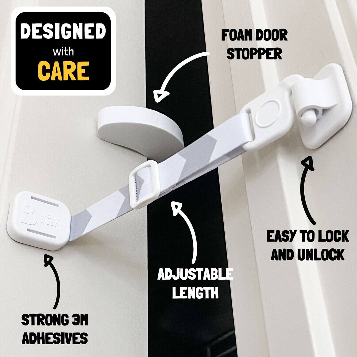 Door Buddy Door Latch Plus Door Stopper