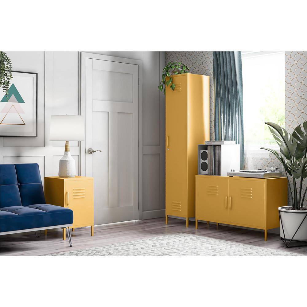 Novogratz 5244814COM Cache Single Metal Locker Storage Cabinet in Yellow