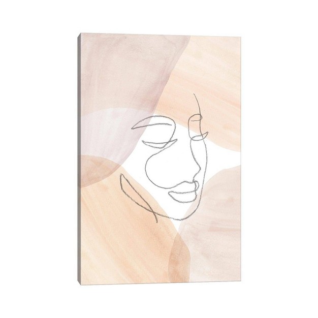 Line Art Face By Whales Way Unframed Wall Canvas Icanvas