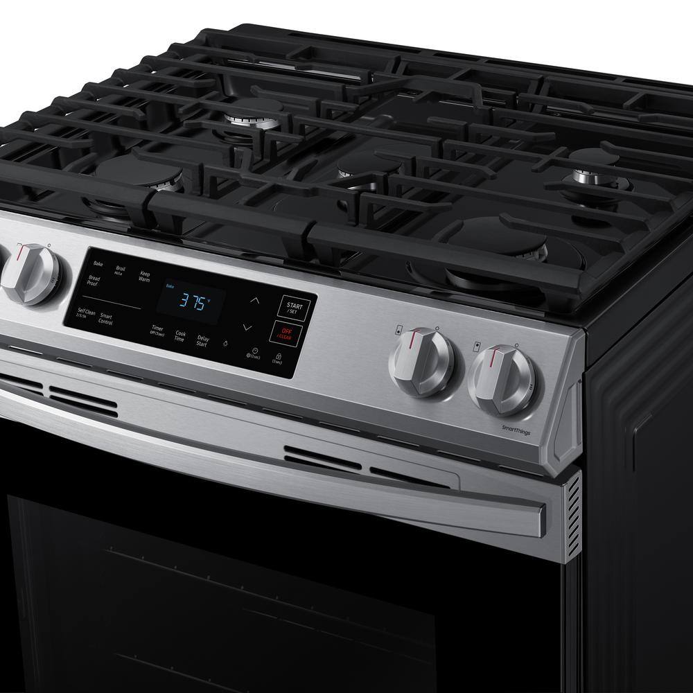  30 in. 6.0 cu. ft. Slide-In Gas Range with Self-Cleaning Oven in Stainless Steel NX60T8111SS