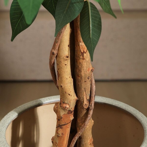 6ft Artificial Ficus Tree with Natural Wood Trunk