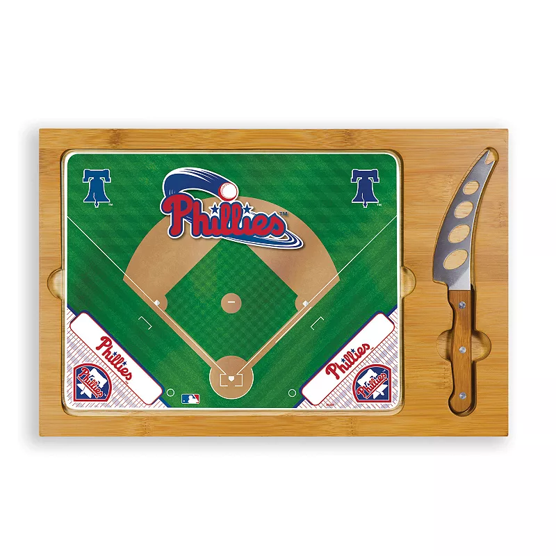 Picnic Time Philadelphia Phillies Icon Rectangular Cutting Board Gift Set