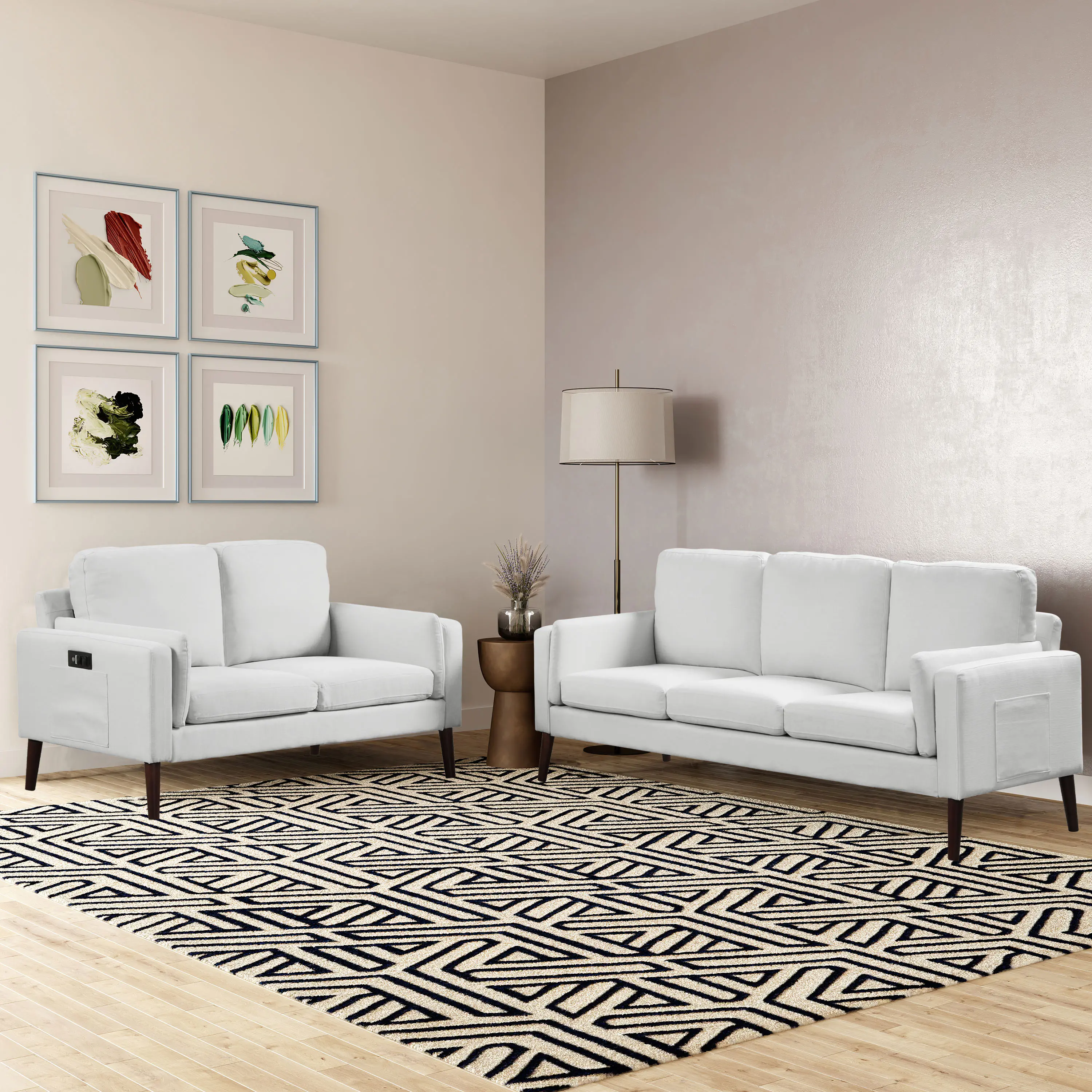 Corey Modern Light Gray Sofa