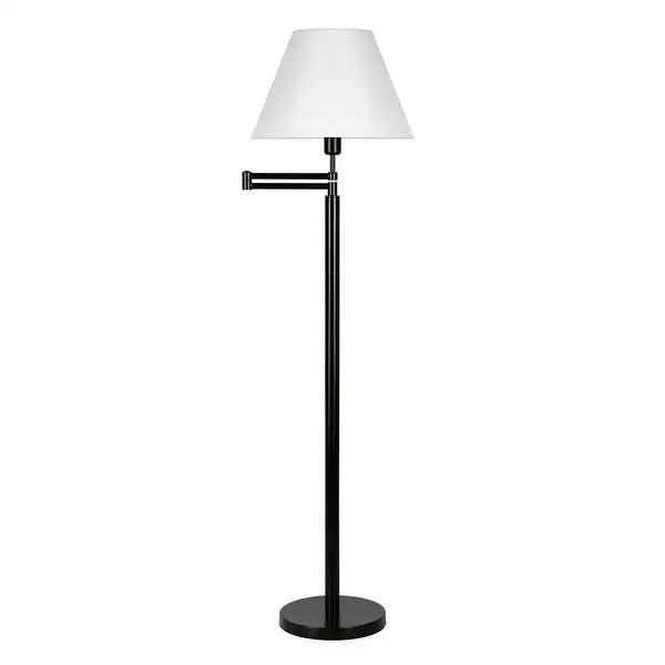 Moby Swing Arm Blackened Bronze Lamp Round/Empire Shade