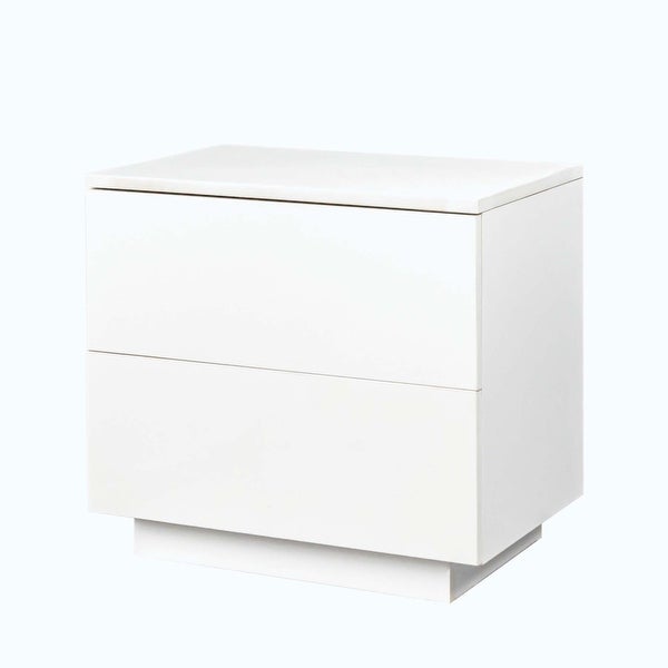 Modern High gloss UV Night Stand with 2 drawers and LED lights