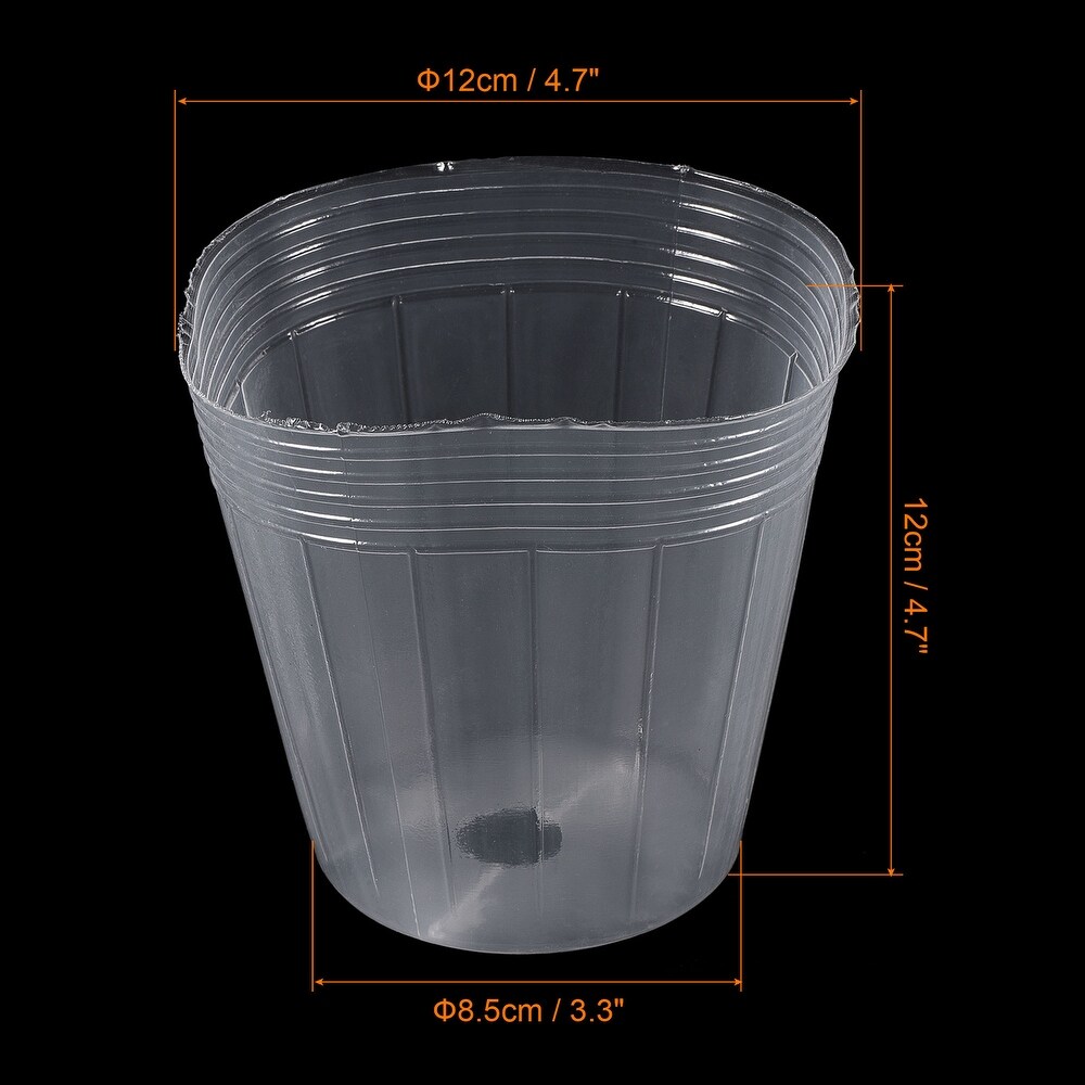 Plastic Plant Nursery Pots  20 Pack Flower Starting Container  Clear