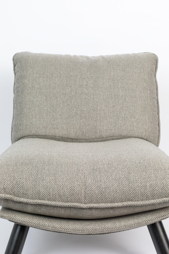 Light Grey Slipper Chair  Zuiver Lazy Sack   Midcentury   Armchairs And Accent Chairs   by Luxury Furnitures  Houzz