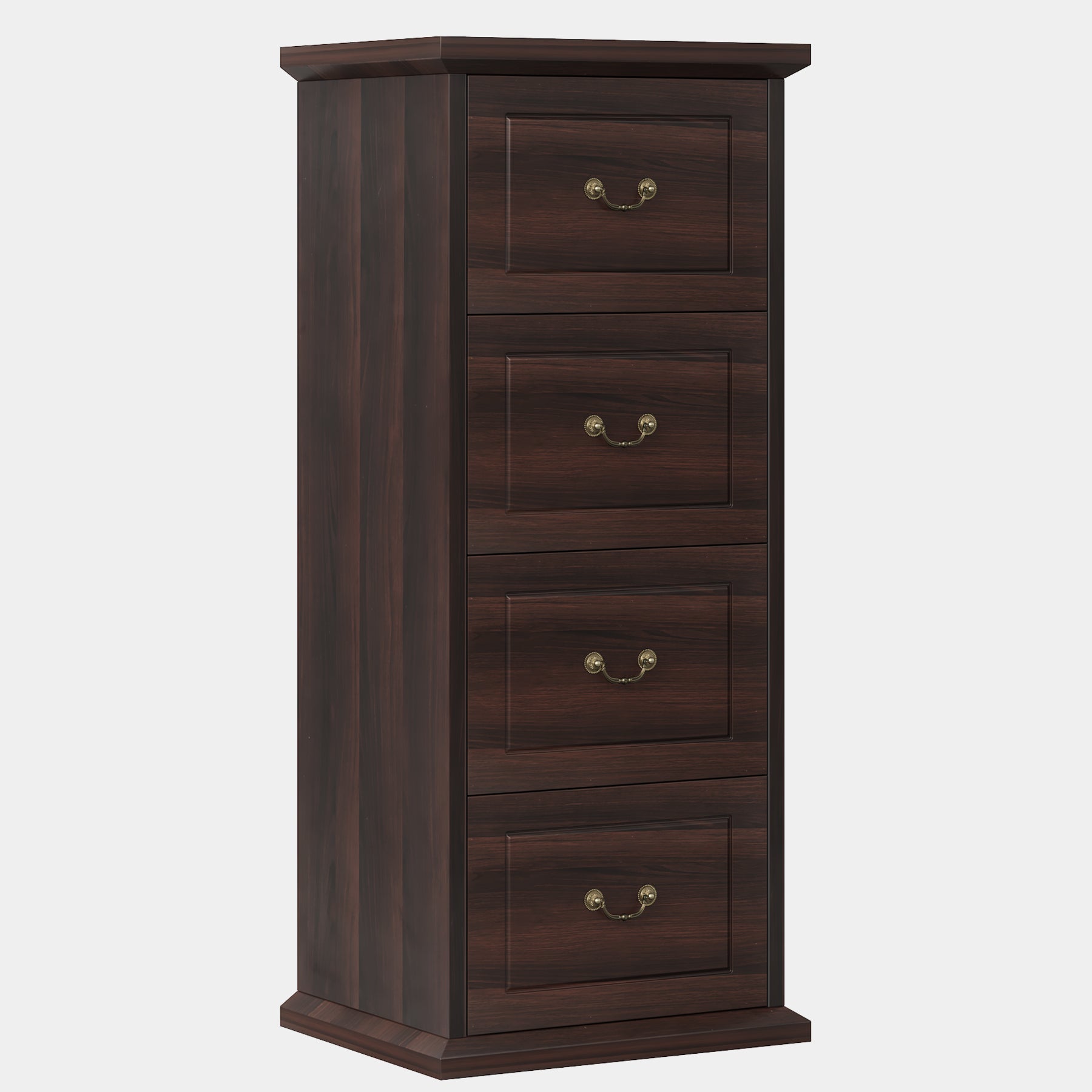 4-Drawer File Cabinet, Vertical Wood Filing Cabinet with Lock