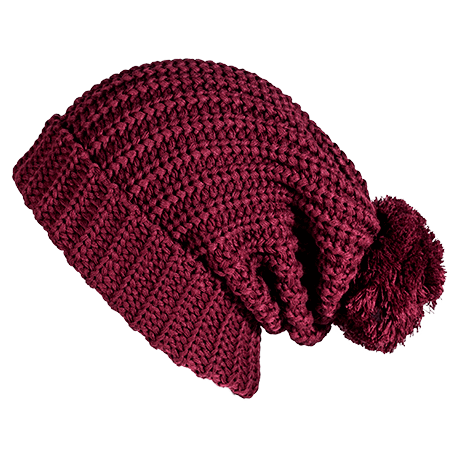 Chunk Knit Ribbed Pom Beanie