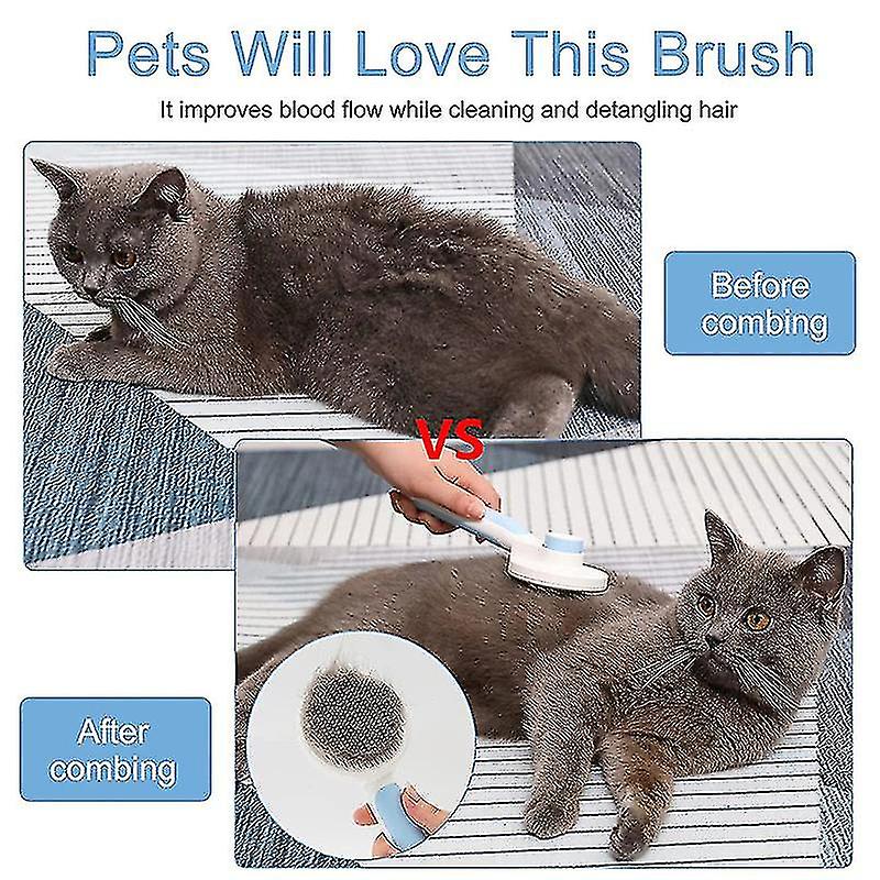 Pet Cat Brush Dog Comb Hair Removes Pet Hair Comb Self Cleaning Slicker Brush For Cats Dogs Removes Tangled Hair Beauty Products