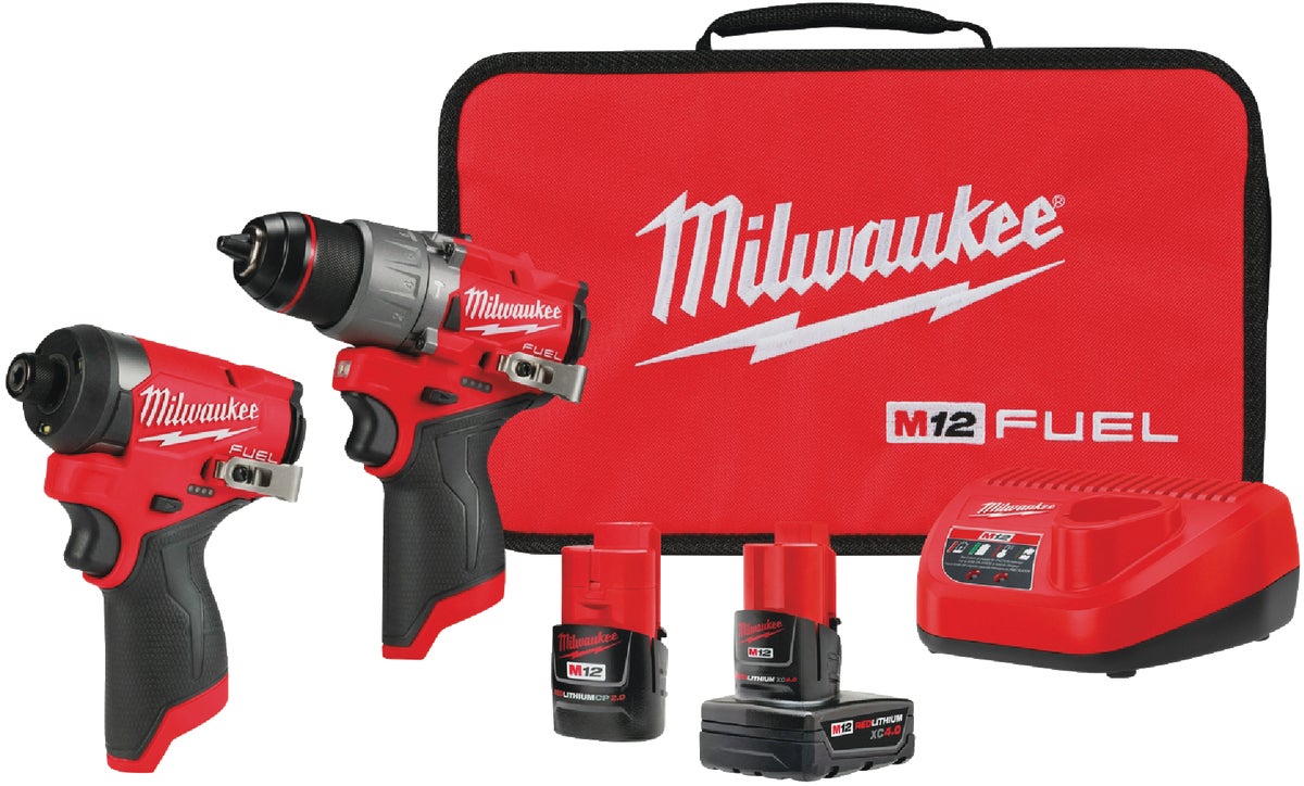 MW M12 FUEL Li-Ion Brushless Hammer Drillamp Impact Cordless Tool Combo Kit