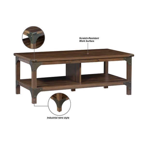 Saint Birch Hanson Walnut Coffee Table with 1-drawer