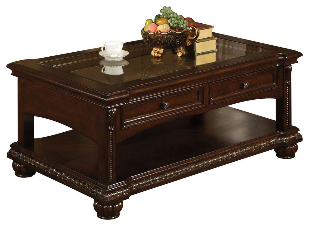 ACME Anondale Coffee Table  Cherry   Victorian   Coffee Tables   by Acme Furniture  Houzz