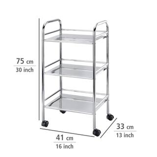 Wenko Exclusive 3-tier Chrome 4-Wheeled Bath Cart 12285100