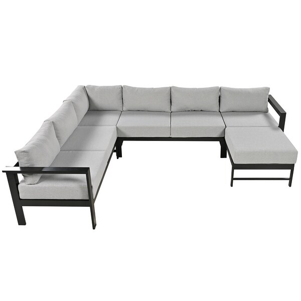 5pcs Patio Ushape Modular Combination Upholstered Sofa Furniture Set